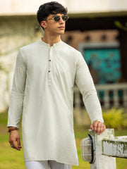 Cream Blended Kurta - AL-K-1220