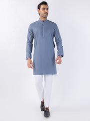 Grey Blended Kurta - AL-K-1222