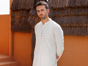 Cream Blended Kurta - AL-K-1223