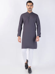 Grey Blended Kurta - AL-K-1226B