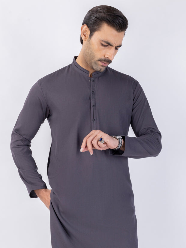 Grey Blended Kurta - AL-K-1226B