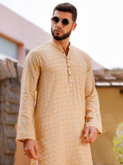 Beige Cotton Kurta - AL-K-1235C