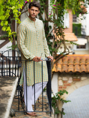 Fawn Cotton Kurta - AL-K-1235B