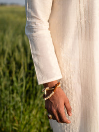 Cream Cotton Kurta - AL-K-1255B