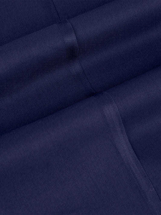 Navy Blue Blended Unstitched Fabric - AL-UN-JHR-15042