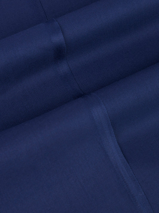 Navy Blue Blended Unstitched Fabric - AL-UN-JHR-15054