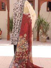 Black & White Lawn 3 Piece Unstitched - ALP-3PS-1604