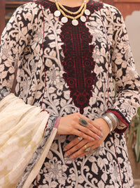 Black & White Lawn 3 Piece Unstitched - ALP-3PS-1604