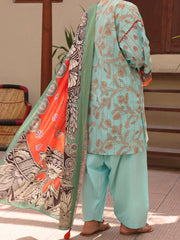 Aqua Lawn 3 Piece Unstitched - ALP-3PS-1605