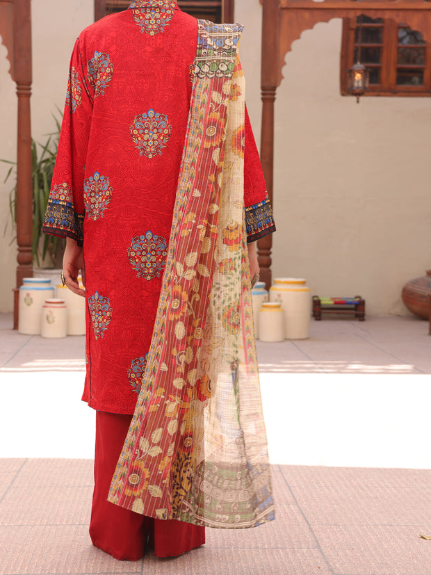 Red Lawn 3 Piece Stitched - ALP-3PS-1606