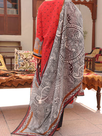 Red Lawn 3Pc Unstitched - ALP-3PS-1611