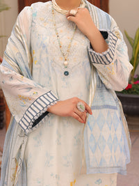 Sky Blue Salsa Silk 3Pc Stitched - ALP-3PS-1619
