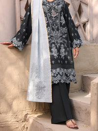 Black Cambric 3Pc Unstitched - ALP-3PS-1631
