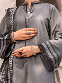 Dark Grey Cambric 3Pc Unstitched - ALP-3PS-1632