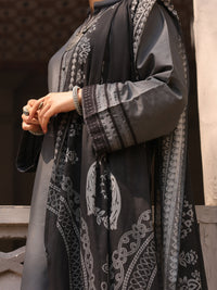 Dark Grey Cambric 3Pc Unstitched - ALP-3PS-1632