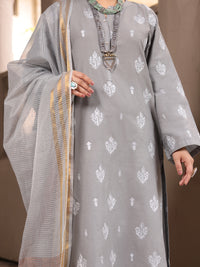 Grey Cambric 3Pc Unstitched - ALP-3PS-1636