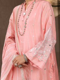 Light Pink Dola Silk 3Pc Unstitched - ALP-3PS-1648