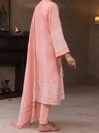 Light Pink Dola Silk 3Pc Unstitched - ALP-3PS-1648