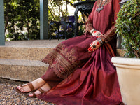 Maroon Salsa Silk 3Pc Stitched - ALP-3PS-1657