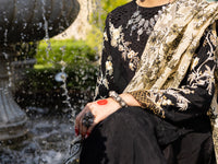 Black Maple Silk 3Pc Unstitched - ALP-3PS-1660