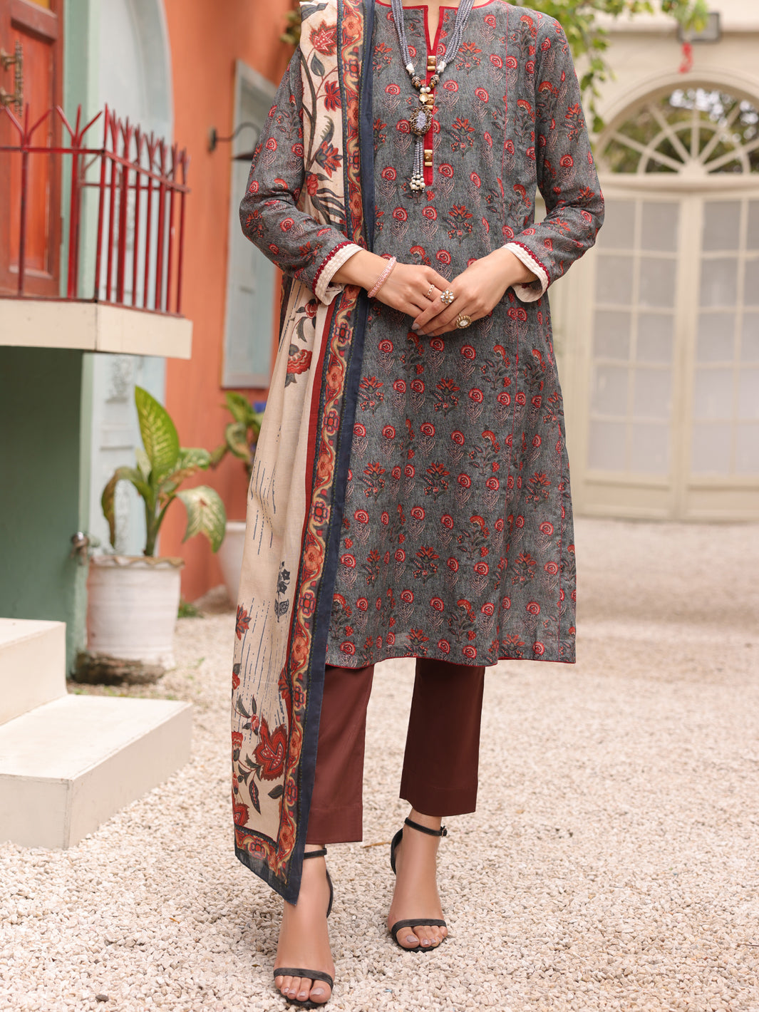 Sage Green Lawn 3Pc Unstitched - ALP-3PS-1675