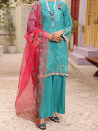 Turquoise Lawn 3Pc Unstitched - ALP-3PS-1679