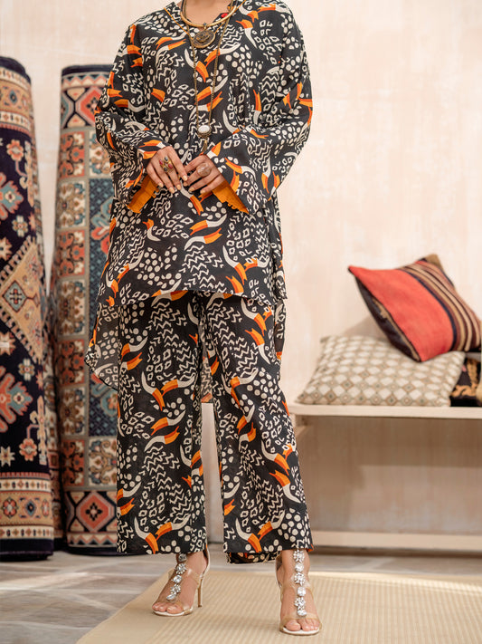 Black Cambric 2 Piece Unstitched - ALP-2PS-1688