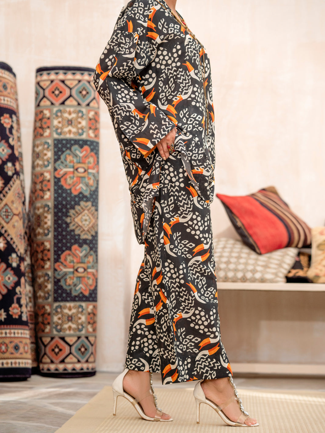 Black Cambric 2 Piece Unstitched - ALP-2PS-1688