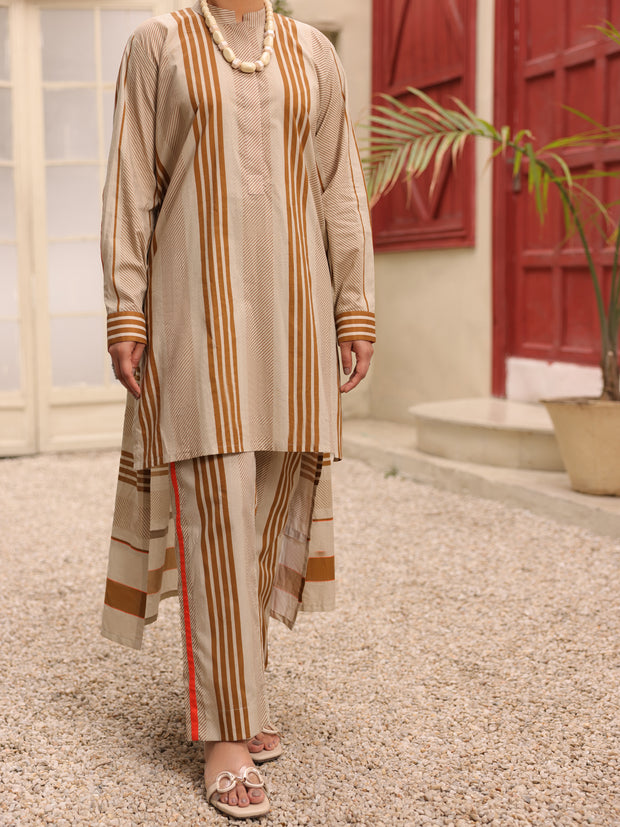 Light Brown Cambric  2 Piece Stitched - ALP-2PS-LKS-1695