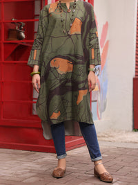 Army Green Cambric Tunic - ALP-LK-1713