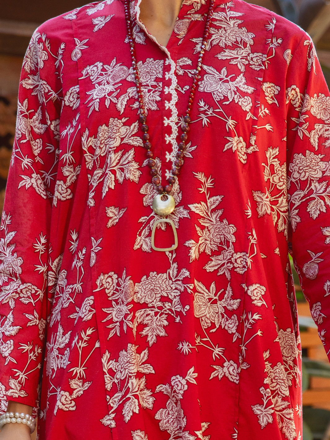 Red Lawn 3Pc Unstitched - ALP-3PS-1717