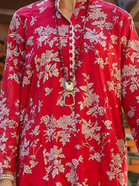 Red Lawn 3Pc Unstitched - ALP-3PS-1717