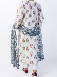 Off White Lawn 3Pc Unstitched - ALP-3PS-1720