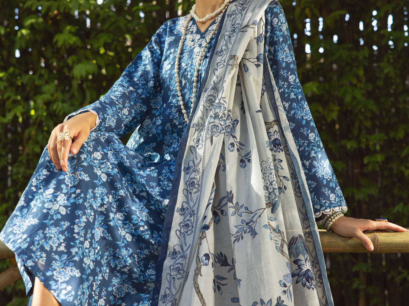 Blue Lawn 3Pc Unstitched - ALP-3PS-1724