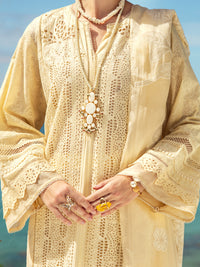 Off White Dyed Lawn 3 Piece Unstitched - ALP-3PS-1727