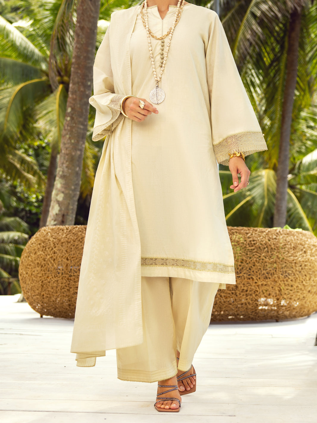 Pista Green Lawn 3Pc Unstitched - ALP-3PS-1732