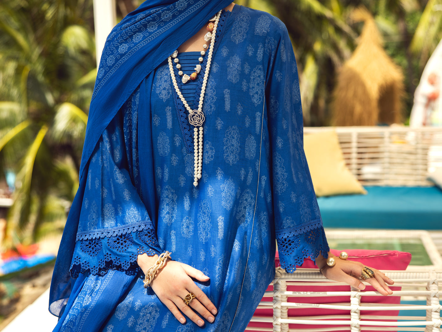 Blue Lawn 3Pc Unstitched - ALP-3PS-1733