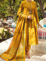 Mustard Lawn 3 Piece Stitched - ALP-3PS-1735