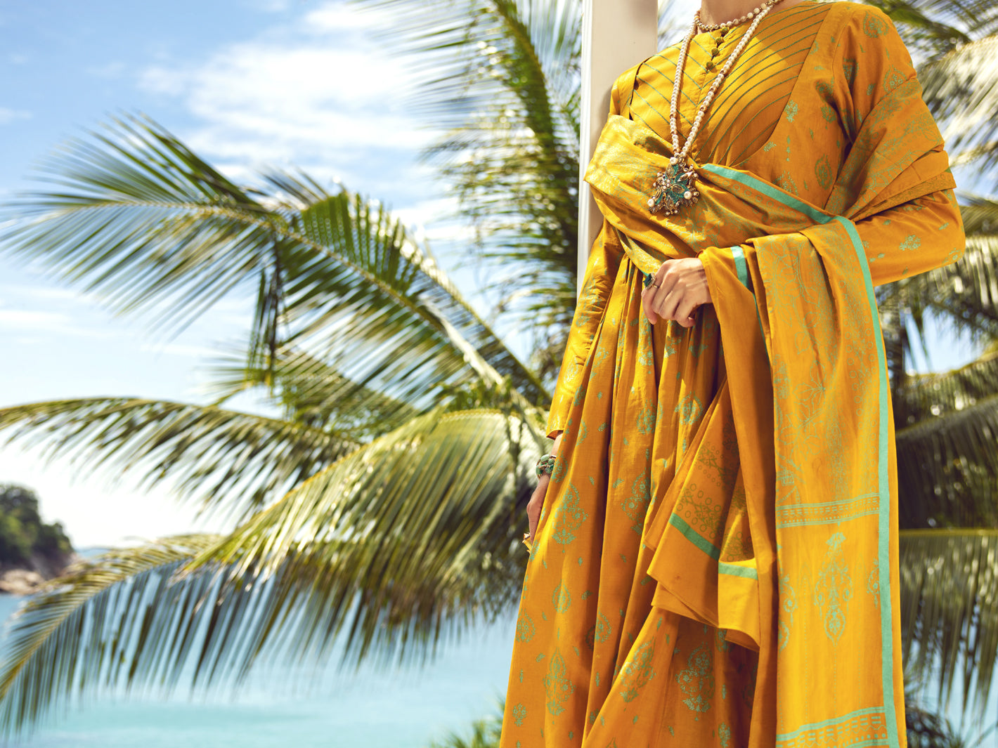 Mustard Lawn 3Pc Unstitched - ALP-3PS-1735