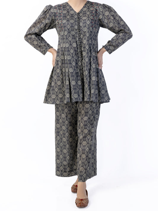 Charcoal Lawn 2 Piece Unstitched - ALP-2PS-1736 - Almirah Online
