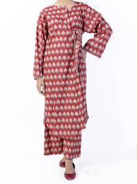 Red Lawn 2Pc Stitched - ALP-2PS-LKS-1737