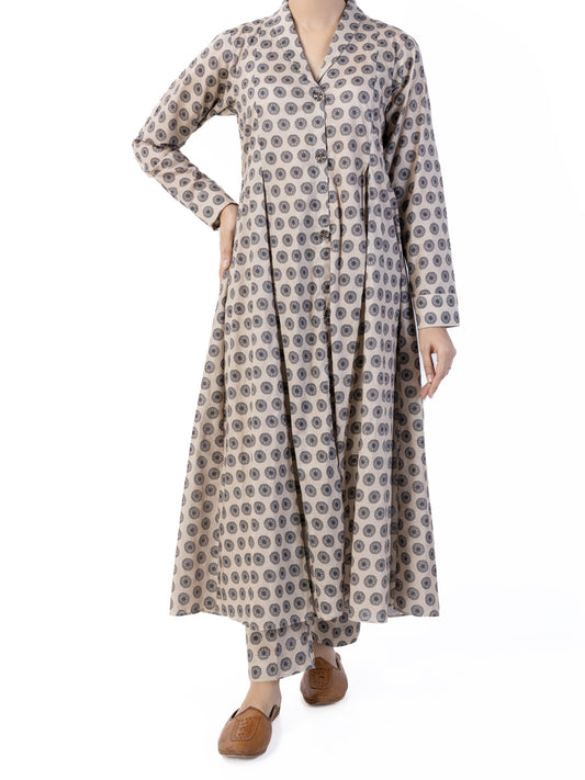 Beige Lawn 2 Piece Unstitched - ALP-2PS-1739 - Almirah Online