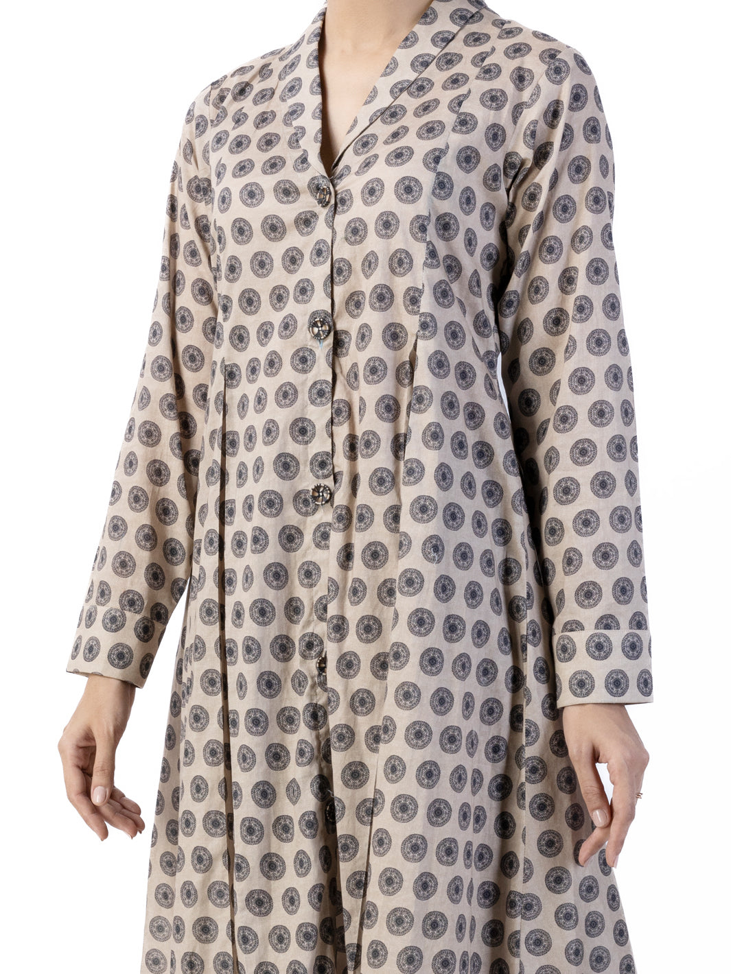 Beige Lawn 2 Piece Unstitched - ALP-2PS-1739 - Almirah Online