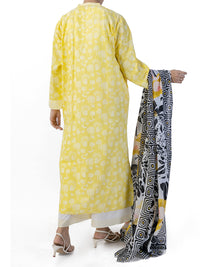 Yellow Lawn 3Pc Unstitched - ALP-3PS-1748