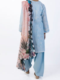 Sky Blue Lawn 3Pc Unstitched - ALP-3PS-1749