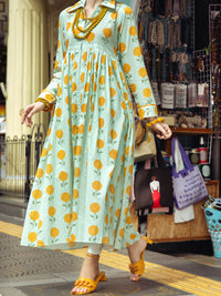 Turquoise Cambric Tunic - ALP-LK-1761