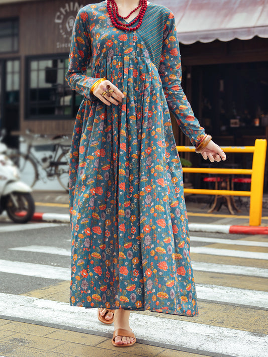Navy Blue Lawn Tunic - ALP-LK-1763
