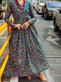 Navy Blue Lawn Tunic - ALP-LK-1763