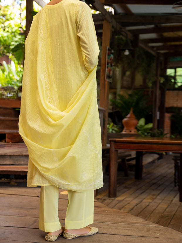 Lemon Jacquard 3 Piece Unstitched - ALP-3PS-1769 - Almirah Online