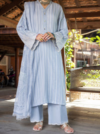 Grey Jacquard 3Pc Stitched - ALP-3PS-1780
